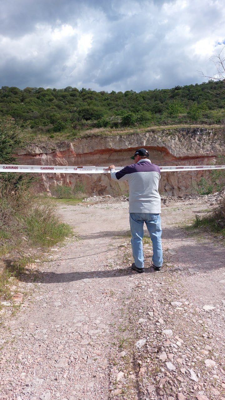 Clausuran banco de material geológico en Lagos de Moreno
