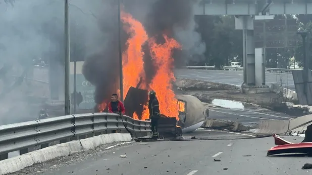 Pipa se incendia y explota en Puente de la Concordia, Iztapalapa; hay 57 heridos