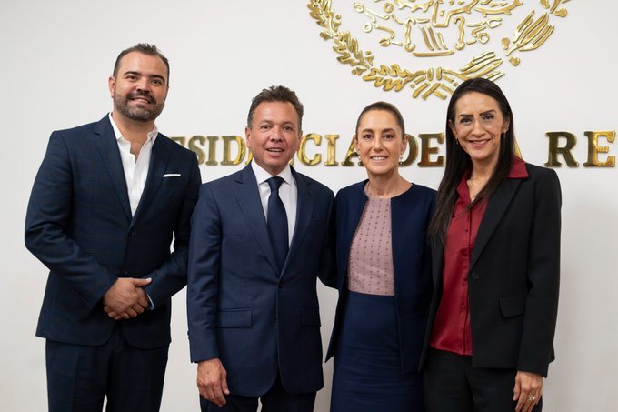 Lemus y alcaldes de Tlajomulco y Tlaquepaque asisten a reunión de seguridad con Sheinbaum