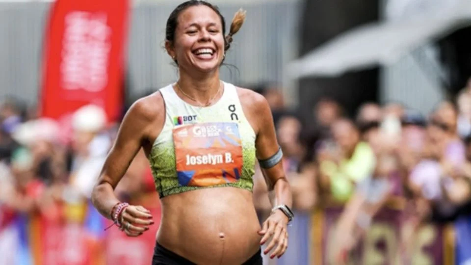 Joselyn Brea, atleta venezolana, participa en carrera de 10 kilómetros con siete meses de embarazo: ¡La terminó en 40 minutos!