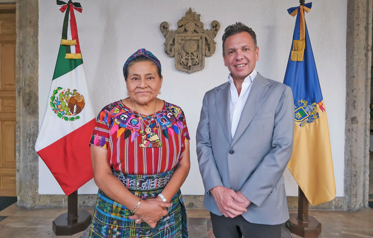 Lemus y Rigoberta Menchú impulsan cultura de paz en Jalisco