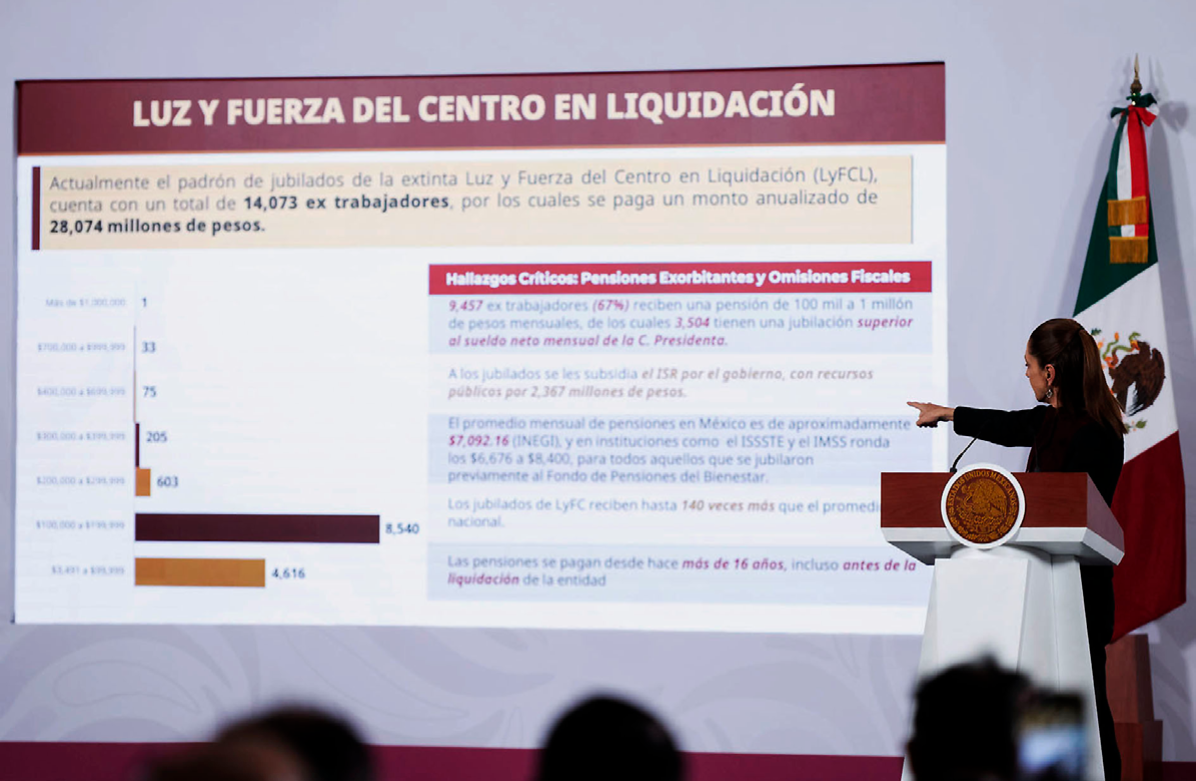 Sheinbaum presentará reforma para topar pensiones millonarias de exfuncionarios