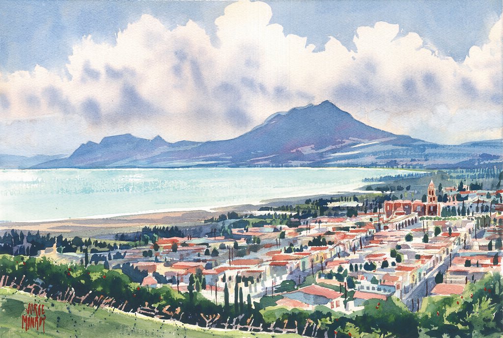 Jorge Monroy expone acuarelas inspiradas en el Lago de Chapala