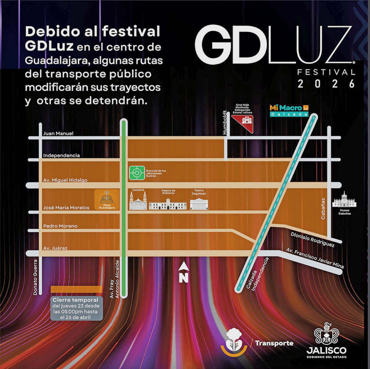 SITEUR y SETRAN amplían horarios por GDLuz