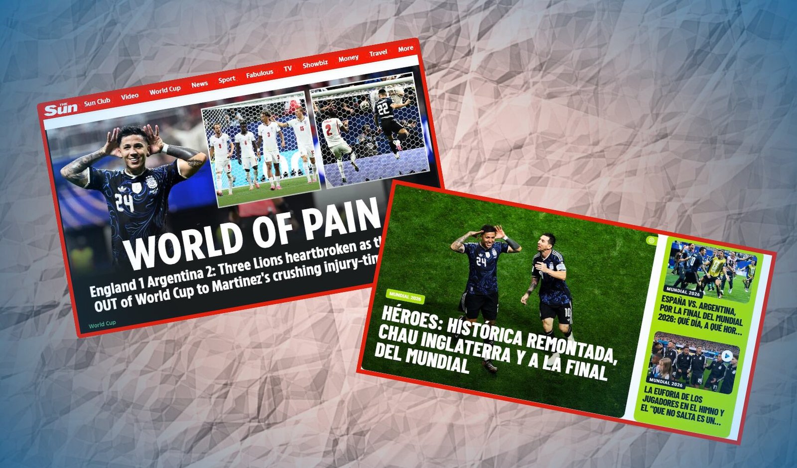 ¡Épica Albiceleste! Argentina remonta ante Inglaterra y sueña con el bicampeonato mundial