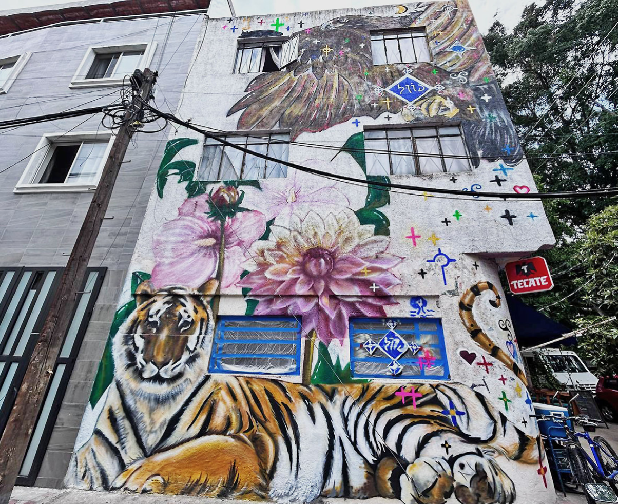 Surcoreanos dejan mural como agradecimiento a la ciudad