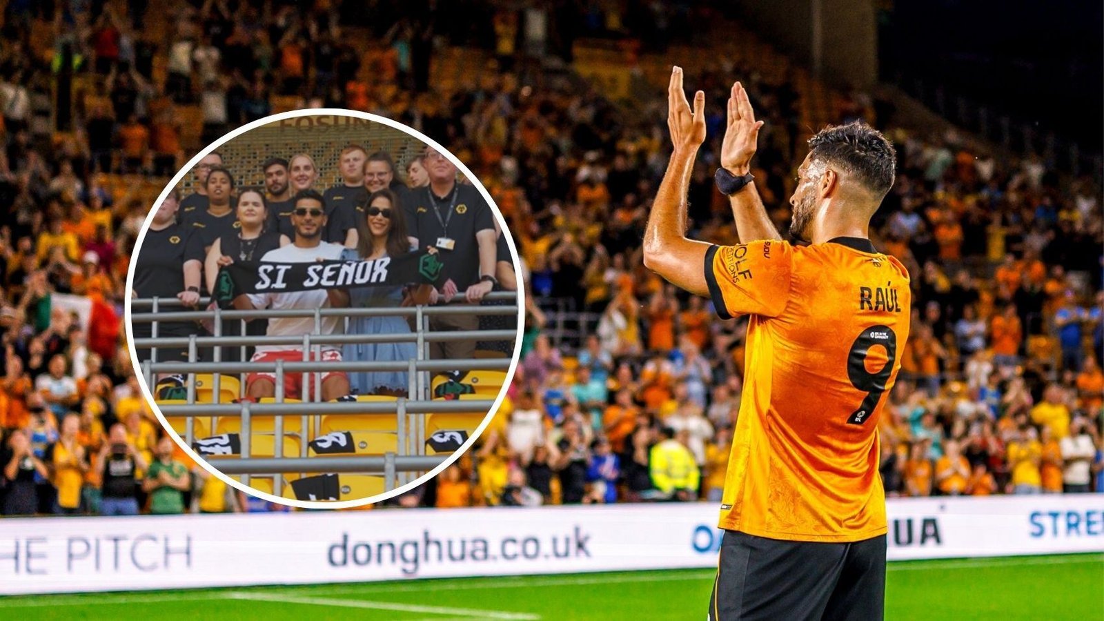 Jiménez emociona al Molineux: "Sí, señor" y bufandas para su afición fiel