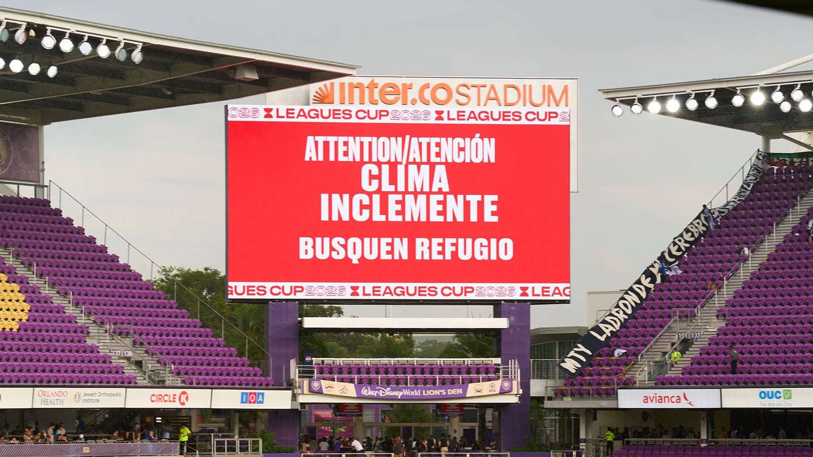 Clima Adverso Frena el Esperado Estreno de Rayados en Leagues Cup