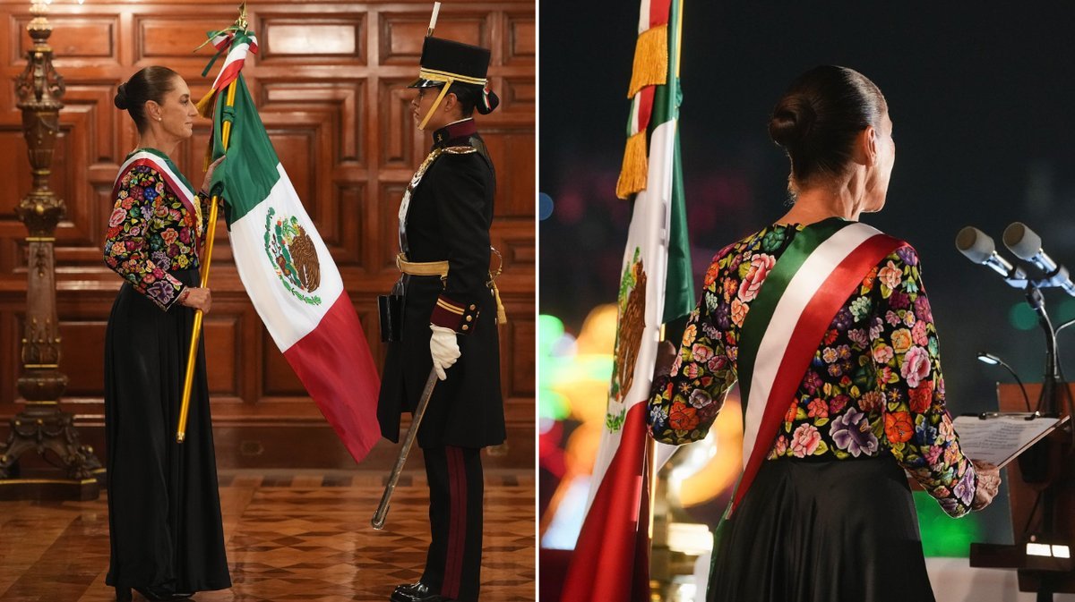 Atuendo Presidencial en el Grito: Sheinbaum Resalta la Tradición Textil Oaxaqueña