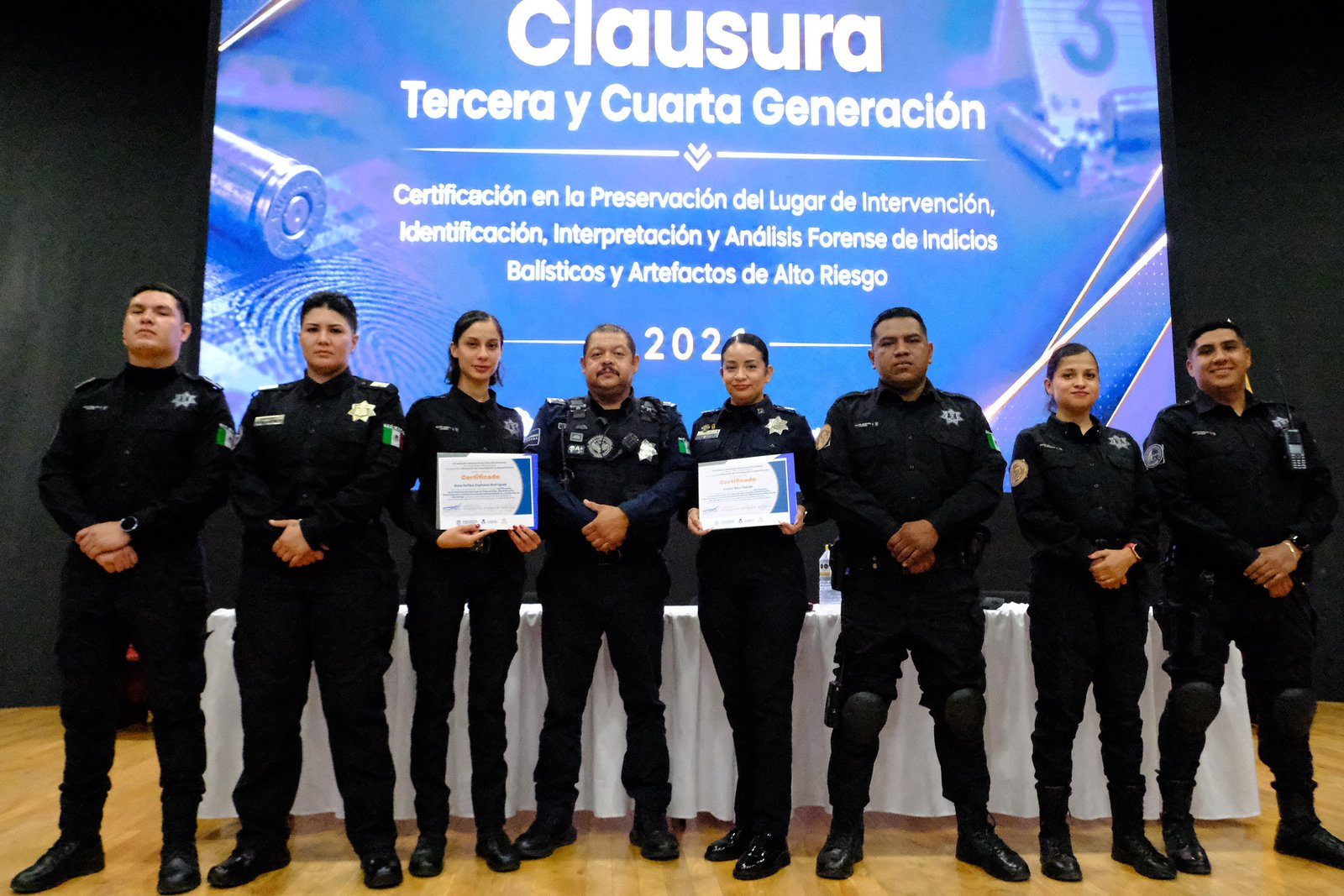 Certifican a 69 policías en manejo de indicios forenses