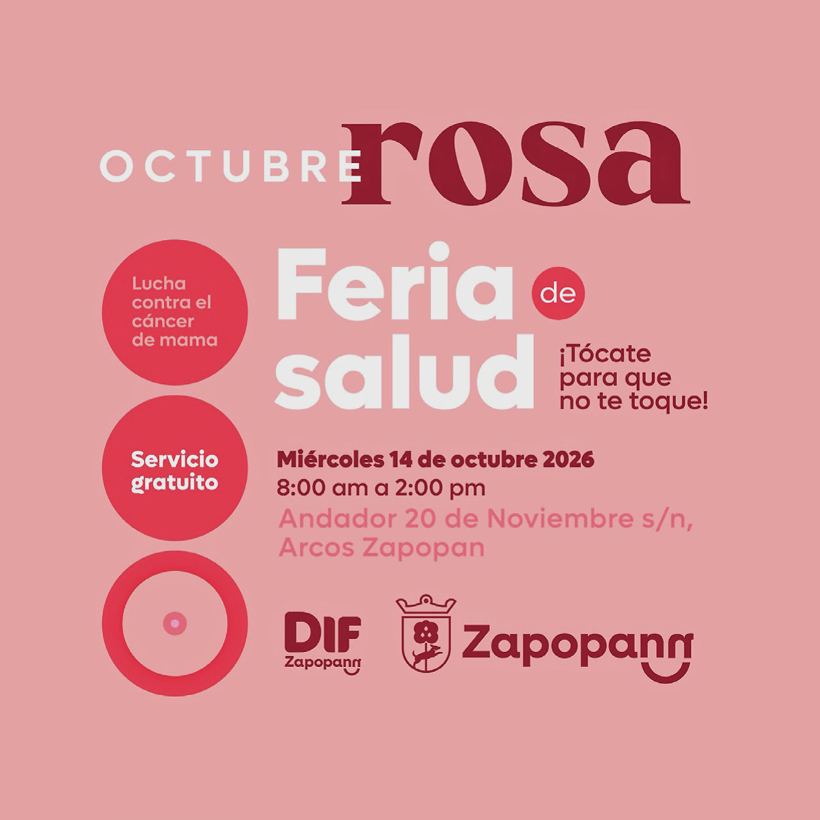 Ofrecerán mastografías y consultas gratuitas en Zapopan
