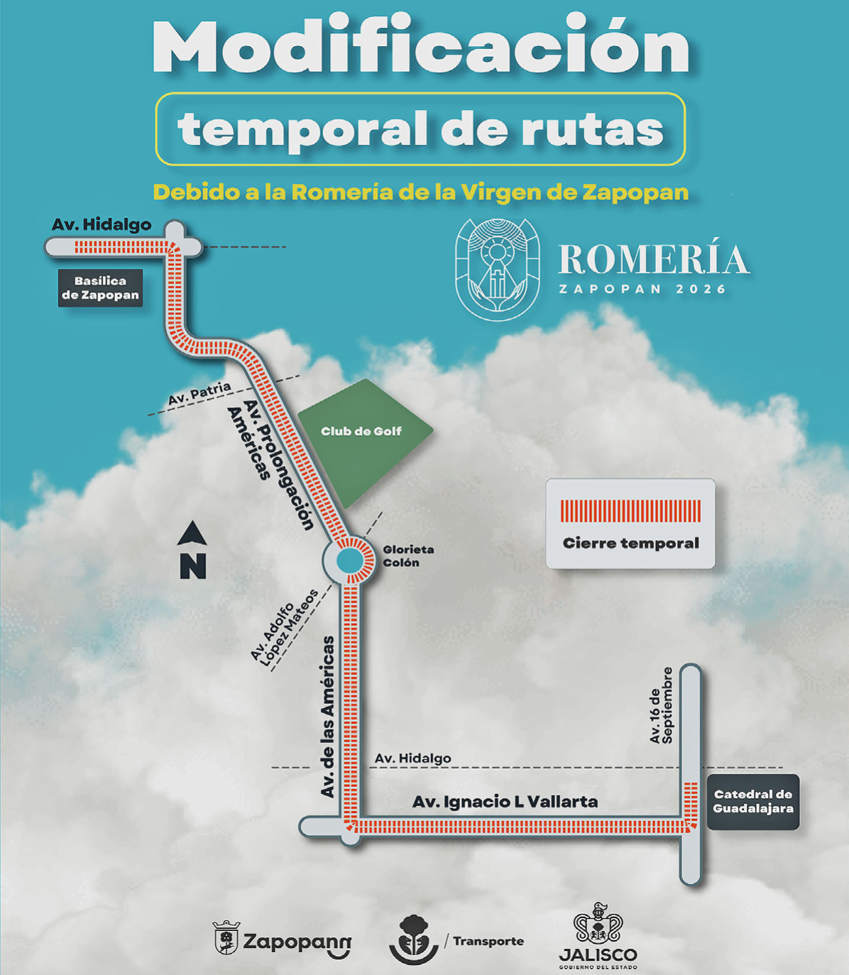 Romería 2026: modifican 20 rutas y cierran estaciones de Mi Tren